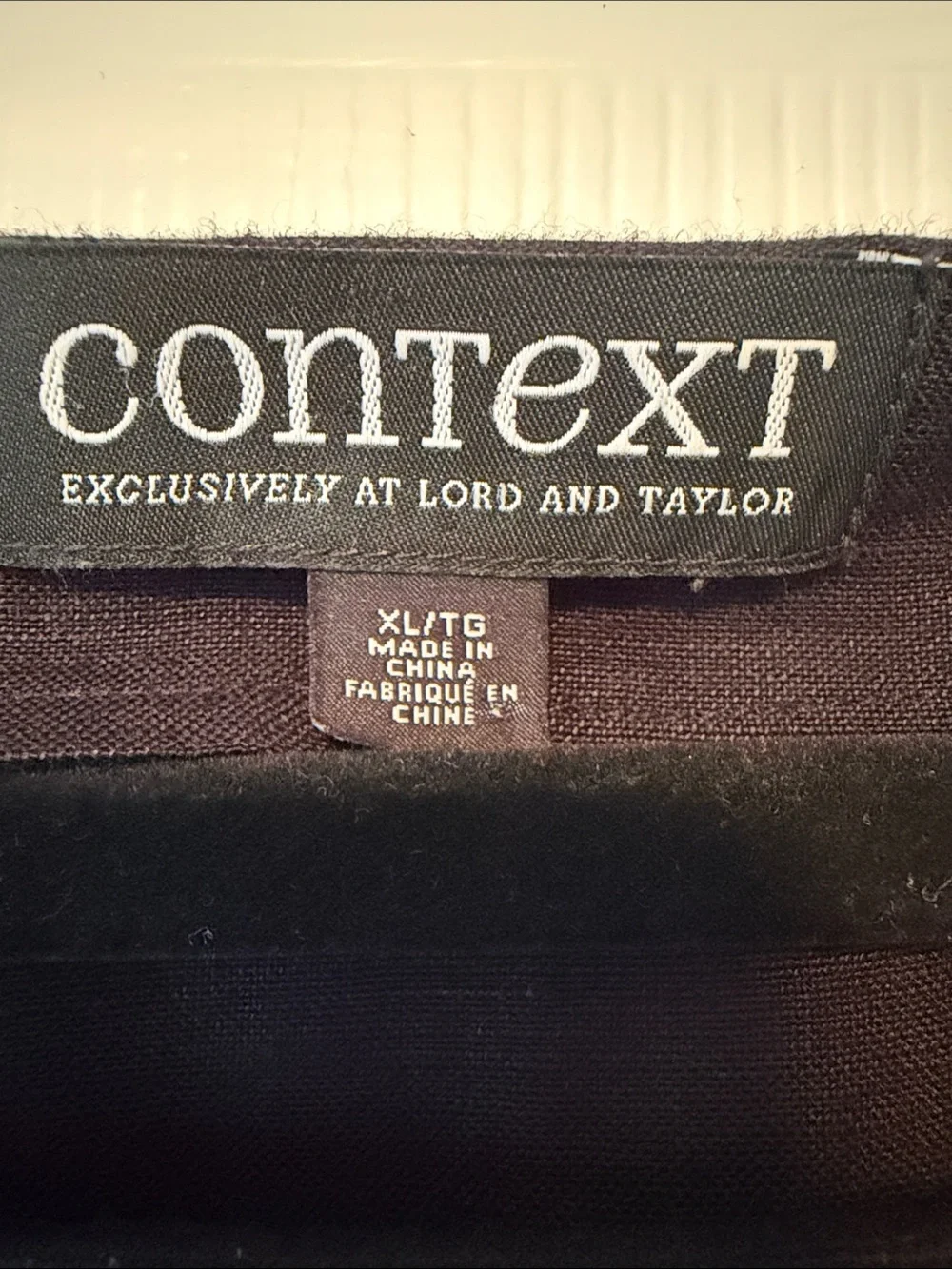 Context Black Tunic with White Embroidered Trim